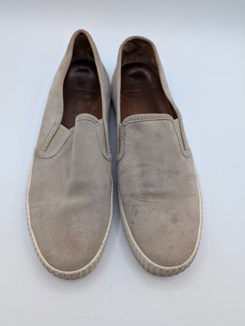 FRYE Camille Suede Slip On Sneakers Tan Women's Size 10M